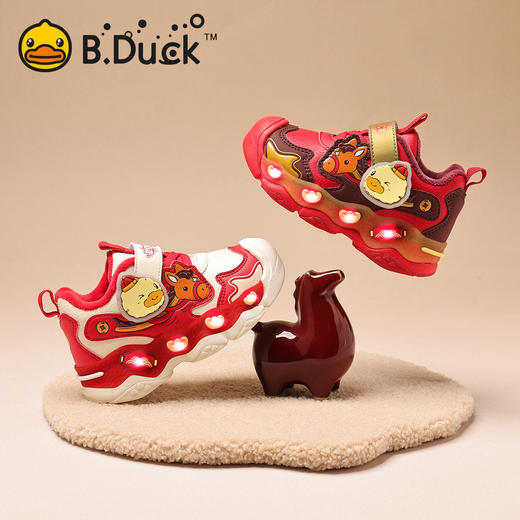 B.Duck小黄鸭童鞋冬季加绒保暖运动鞋24-30码 B5686853 商品图0