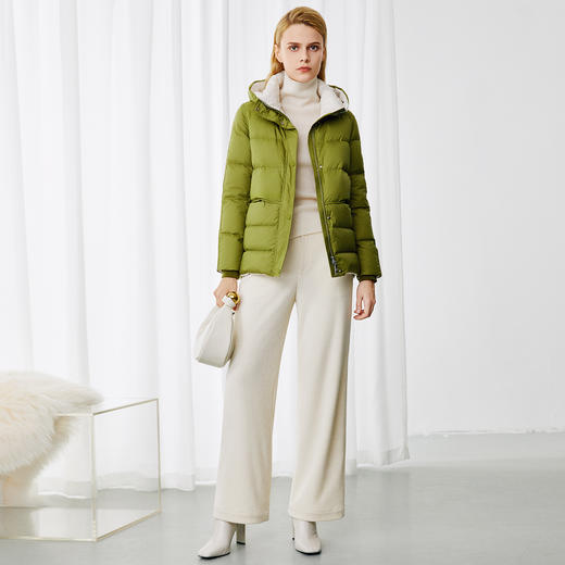 EITIE爱特爱冬季新款通勤简约保暖收腰显瘦连帽羽绒服8011704 商品图6