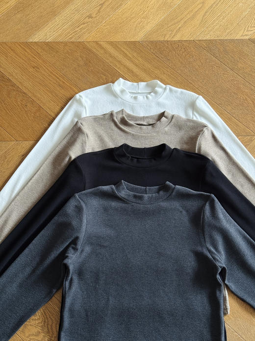 25秋冬高智极简--半高领高弹磨毛打底衫【包邮+三天无理由退换】 商品图13