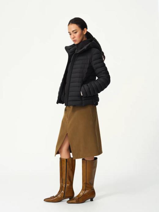 Evistub女装/E-5DBQ1261/植绒麂皮复古铆钉半身裙 商品图3