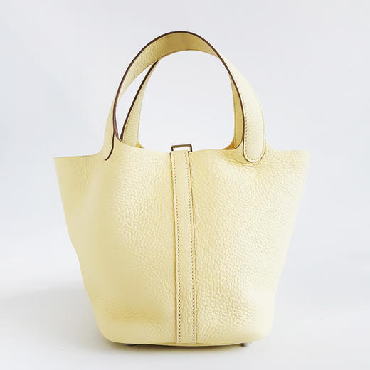 【闲置未使用】Hermes爱马仕Picotin系列H056289CKI8米尔顿黄银扣菜篮子18手提包女士041125TJ15 商品图4