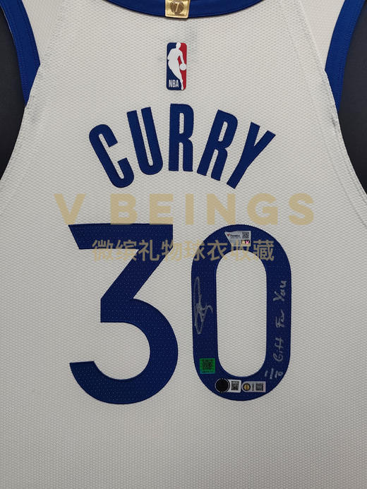 收藏系列 库里 白色球员版 GIFT 亲笔签名球衣 商品图2