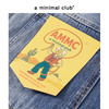 a minimal club复古重水洗工装牛仔裤大口袋可拆卡通纸AM59DT08 商品缩略图4
