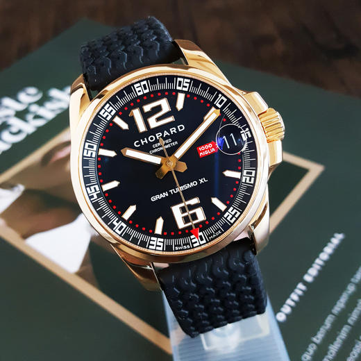 【95新】CHOPARD 萧邦161264-5001天文台认证自动机械机芯日期显示MILLE MIGLIA系列44MM（男款）18K玫瑰金191025NJS08 商品图3