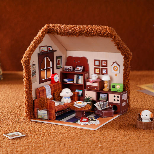DIY手作毛绒小屋复古小狗卧室玩具-纪念日百货门店同款167193650 商品图1