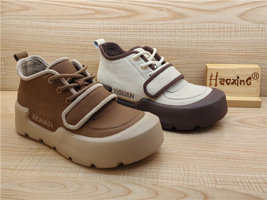 2024豪行冬款专柜正品时尚休闲舒适轻便低跟高帮女单靴24491596 商品图5