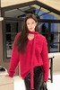 SIA SAYLOR 红色优雅挂脖飘带V领休闲毛衣 21421 商品缩略图3