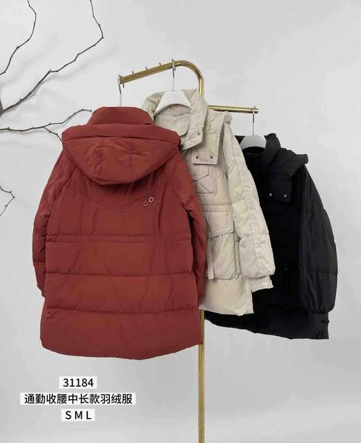 H5YR31184#通勤收腰加厚中长款羽绒服 商品图1