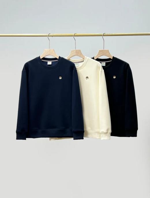 纯色简约休闲宽松纯棉加绒长袖T恤上衣 商品图4