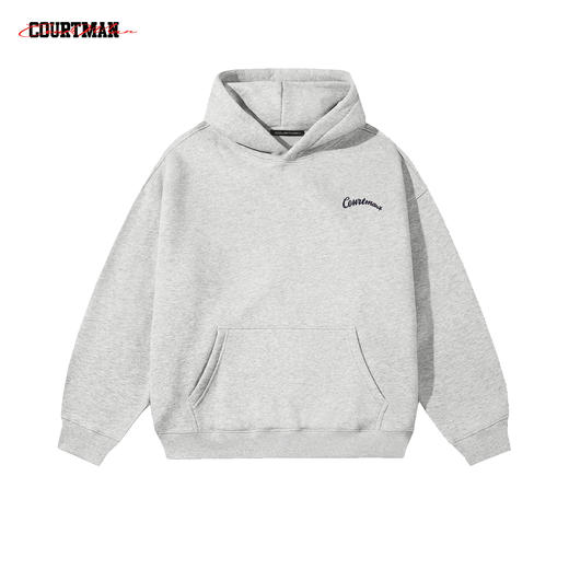 COURTMAN加绒卫衣连帽冬保暖厚美式宽松上衣运动男 商品图0