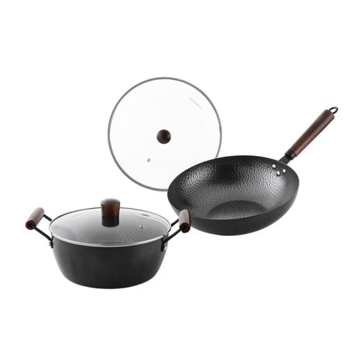 Recall系列锻纹精铁锅两件套 商品图6