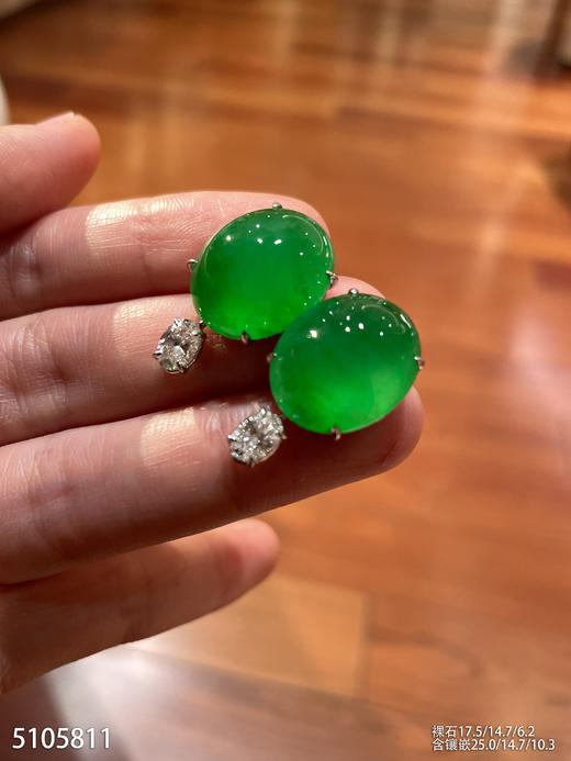 艳绿蛋面耳钉【5105811】具体价格微信咨询 商品图2