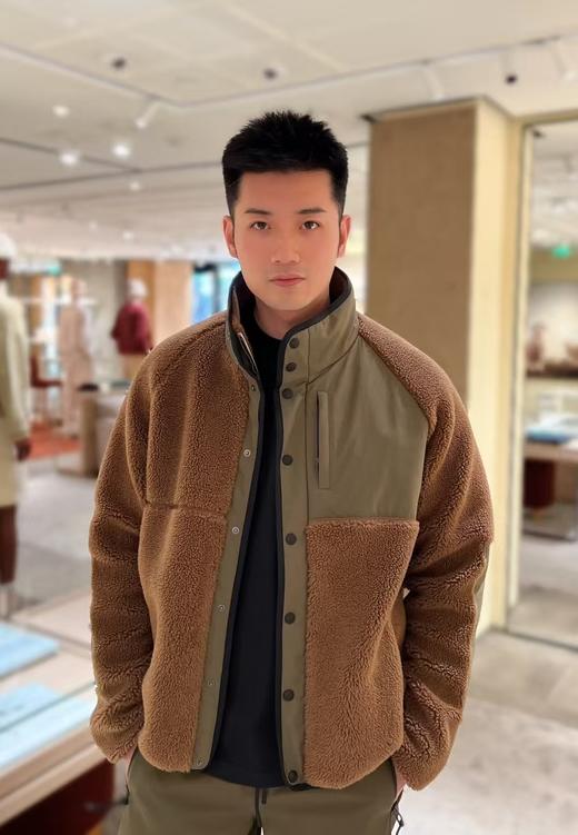 LP外贸订单抓绒男女同款摇粒绒拼接立领保暖夹克外套 商品图11