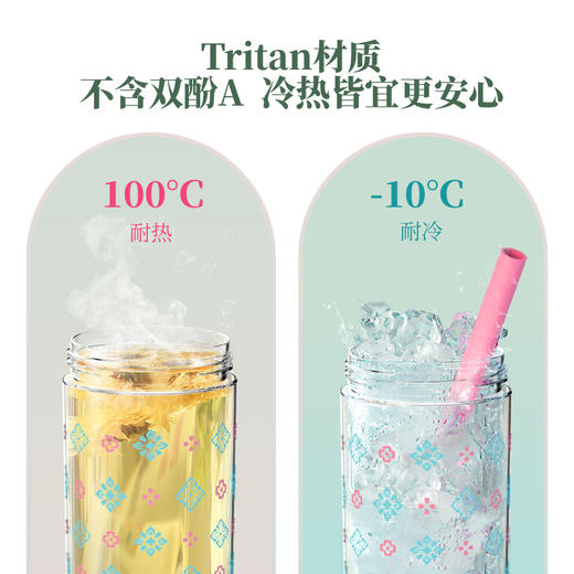 【波乐派】宝相华锦系列 塑料果茶杯650ml 商品图3