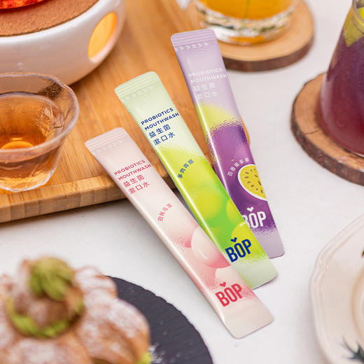 【口腔清洁】波普专研（bop）迪丽热巴同款益生菌条装漱口水（混合潮饮）11ml*15条 商品图4
