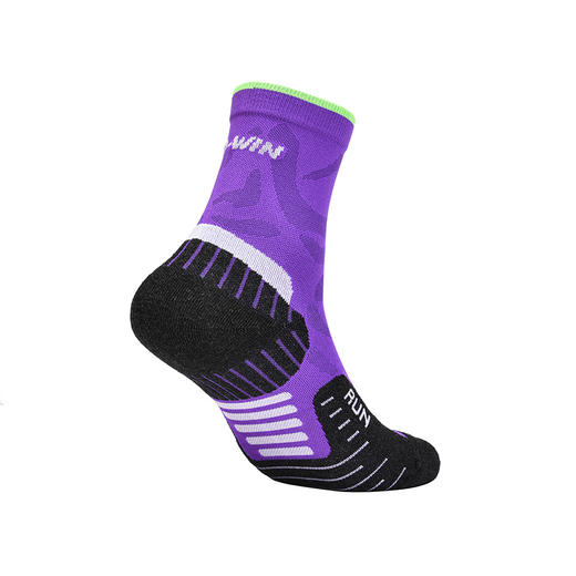 多威运动袜吸湿透气拼色暗纹设计感男女跑步中筒袜1352184 商品图2