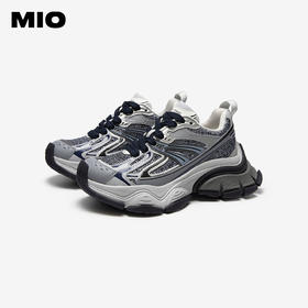 【云粉节】BF楼MIO时尚休闲鞋2025新款圆头厚底增高闪钻运动鞋复古老爹鞋M261586972吊牌价1898活动价1498