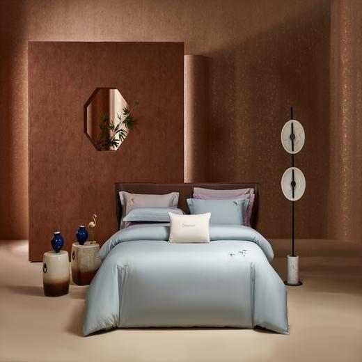 【维科家纺】  天雪长绒棉A类抑菌四件套-竹影清风（清水蓝） 商品图10