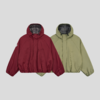 GOODBAI 徽章剪影贴布格纹撞色连帽拉链外套 商品缩略图1