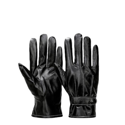 持久锁温保暖手套半U三线皮手套男士户外防寒保暖男士手套冬天骑行摩托车触屏手套 商品图4