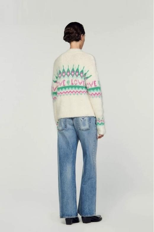 LNNNS 高级设计感法式休闲奶白色针织毛衣 21427 商品图3