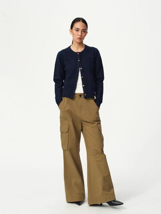 Evistub girls/E-5QMY1216/羊毛柔软绒感卷边开衫女 商品图4