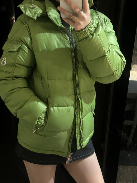 Mon&clerMaire系列 纯色可脱卸帽宽松拉链长袖羽绒服 商品图6