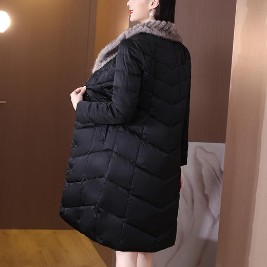 AHM xwf8483时尚保暖棉服气质中长款显瘦加厚外套 商品图2