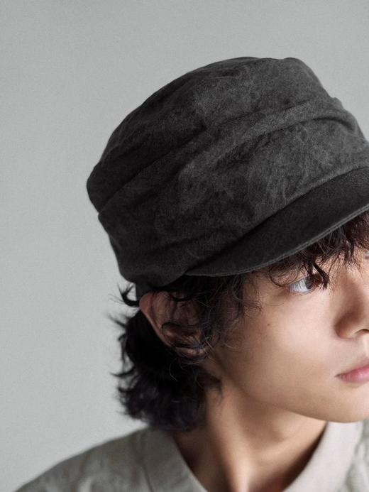 Kreuzzz 烟灰色和纸亚麻Sage报童帽 商品图1