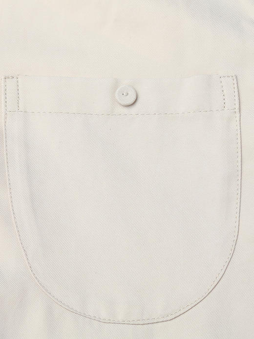 奶杏色立领丝滑衬衫，复古口袋 + 垂感面料 + 灯笼袖设计，承包你冬日叠穿的高级感与通勤气质 商品图3