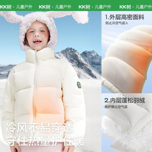 KK树儿童羽绒服90白鸭绒男童女童短款冬装新款童装宝宝羽绒外套小戚风羽绒服 商品图1
