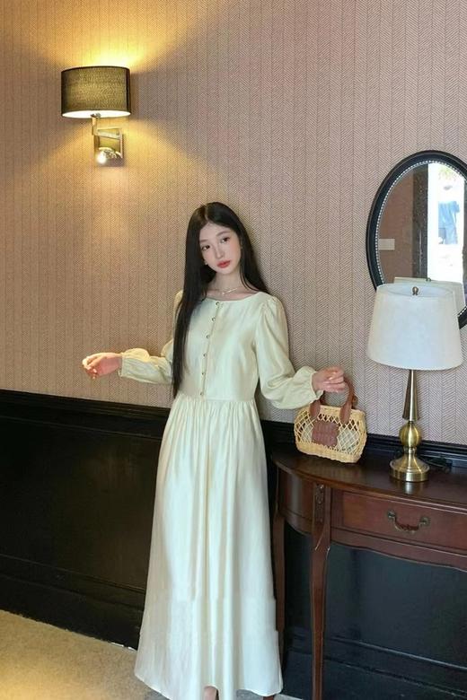 ELLA JADE 优雅显瘦法式宫廷风高级质感长袖连衣裙 21470 商品图3