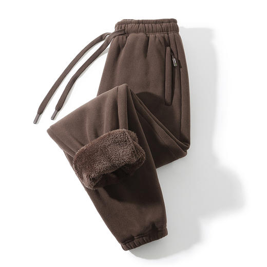 LUCKY DEER/幸运鹿情侣款保暖奥利绒复合北极绒休闲保暖裤 商品图5