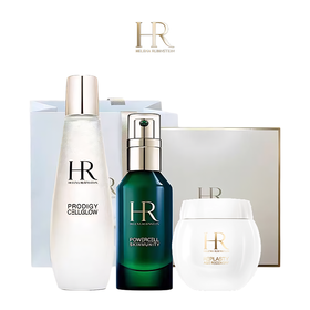 送礼盒礼袋 HR 赫莲娜王炸三件套 小露珠200ml+绿宝瓶精华露75ml+白绷带日霜50ml