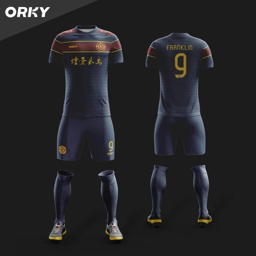 orky沃恺足球服套装男定制组队光板足球衣成人训练服比赛运动队服 商品图0