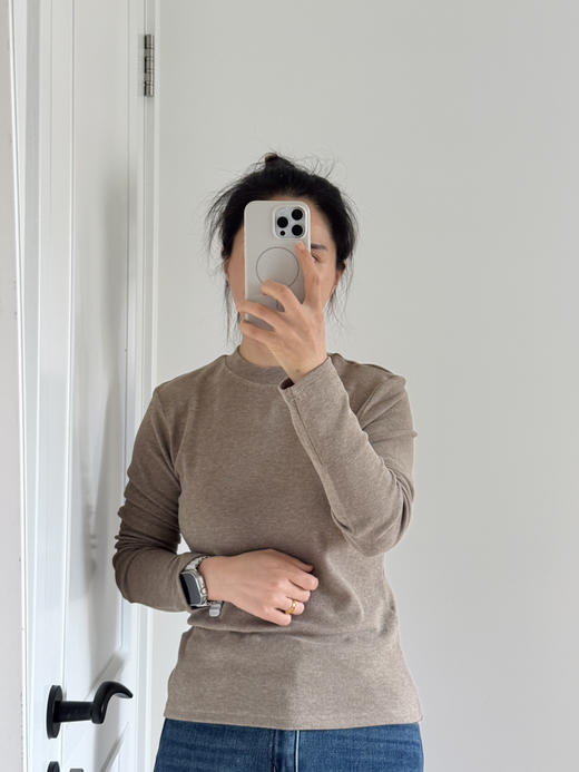 25秋冬高智极简--半高领高弹磨毛打底衫【包邮+三天无理由退换】 商品图8