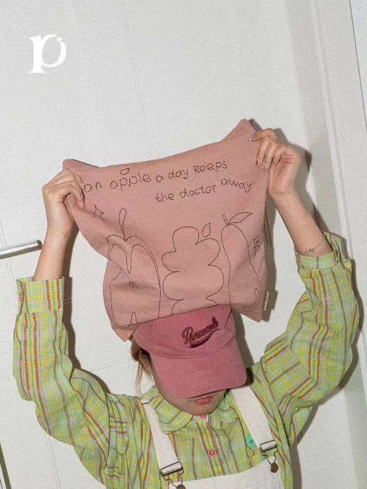 4楼Eubelle欧蓓 puui原创生活春夏大容量单肩手提包 帆布粉色刺绣通勤 活动价：128元 商品图0