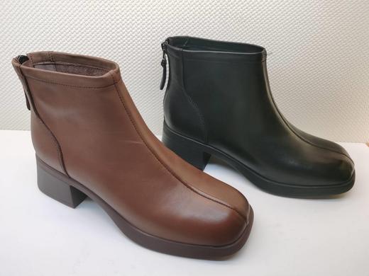 豪行时尚真皮欧美方跟简约女单靴23412186 商品图0