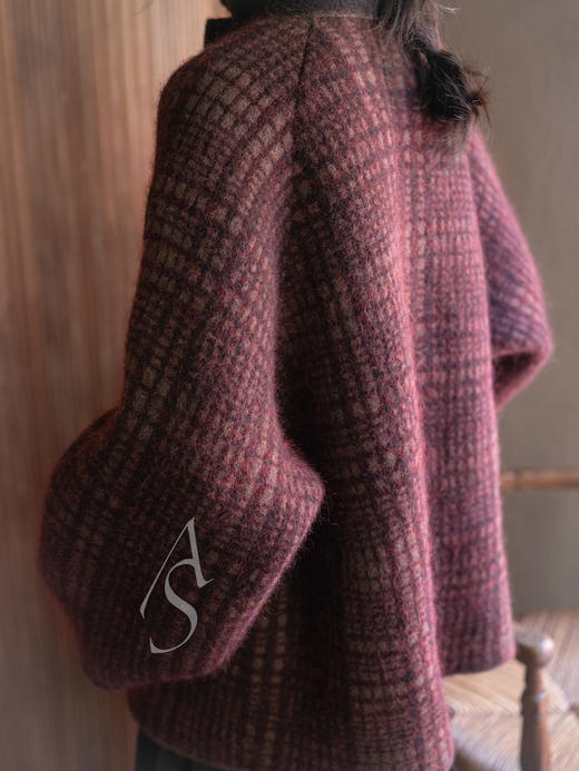 Boboutic 25AW 莓果格纹羊毛短外套 商品图5