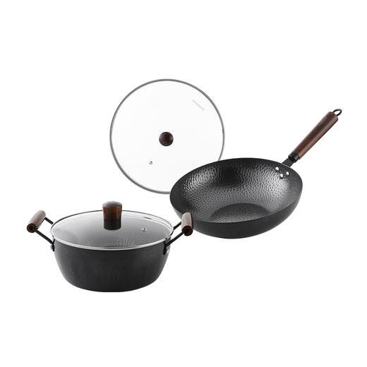 Recall系列锻纹精铁锅两件套 商品图7