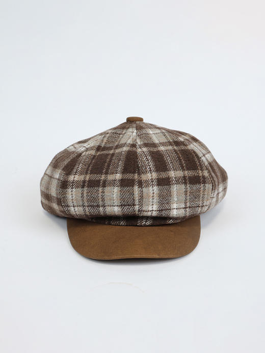 温暖摩卡慕斯色系拼接格纹八角帽鸭舌帽-纪念日百货门店同款166443266 商品图1