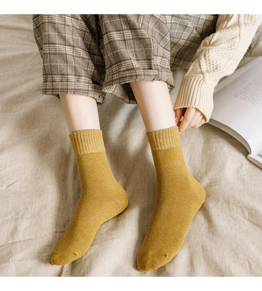 【降温福利】太卷了吧😂10双💰29.9元❗【禾舒棉男女款纯色毛圈袜】❗可抗冻零下-20℃！💖比踩棉花还舒服，超厚实保暖，1双抵2双！ 商品图3