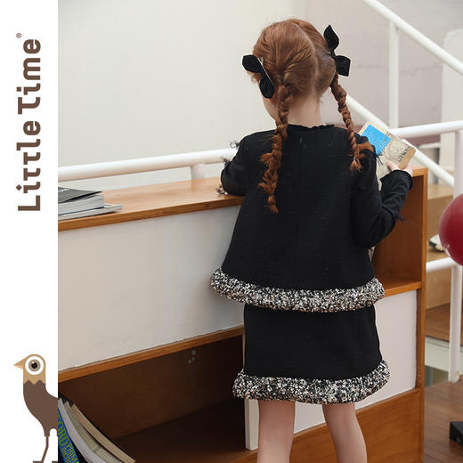 littletime女童套装2025秋冬新款儿童韩版卡通针织衫女宝两件套 商品图2