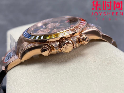 劳力士宇宙计型迪通拿计时系列 EWE迪通拿彩虹糖豆圈 玫金彩虹迪 男士腕表 商品图6