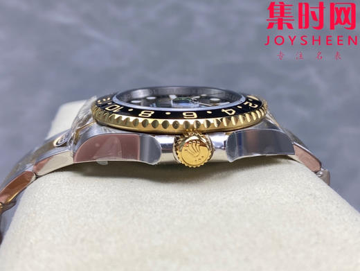 劳力士EWE格林尼治型系列 皮蛋圈 间金格林尼治GMT 3186机 五珠带 男士腕表 商品图6