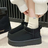 【明星同款❗️加绒雪地靴】可甜可酷，优质柔软面料，舒适不磨脚，耐磨鞋底，防撞鞋头，2025年新款厚底松糕时尚及裸短靴面包棉鞋潮QQ 商品缩略图1
