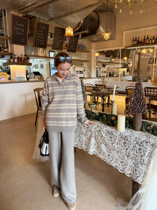 2511215   羊绒 针织裤子 气质休闲裤 商品图5