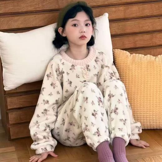 西蒙日记&儿童花边雪呢绒家居服睡衣DLXNLJJF 商品图0