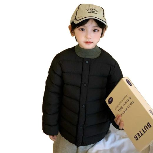 排骨羽绒服！2025女童羽绒服儿童轻薄加厚圆领内胆男童无领内搭亲子外套！ 商品图4