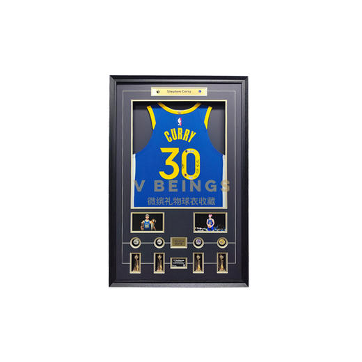 收藏系列 库里 蓝色球员版 GIFT 亲笔签名球衣 商品图0